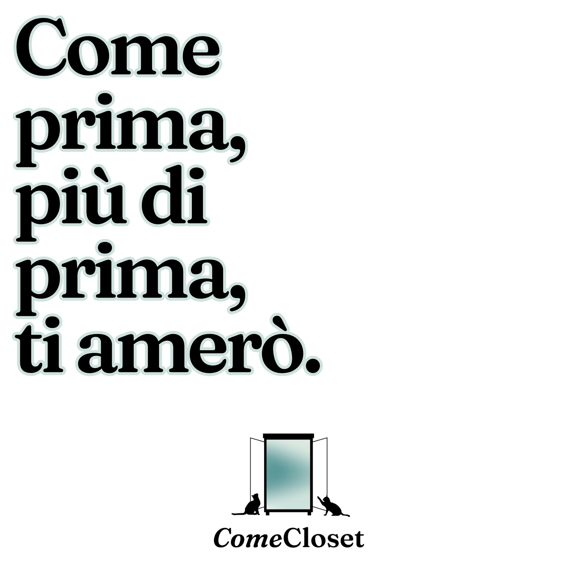 Tote bag "Come prima, più di prima, ti amerò"