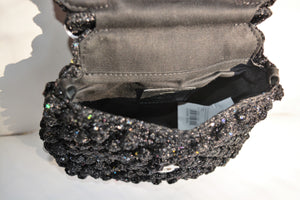 Borsa a mano con micro paillettes