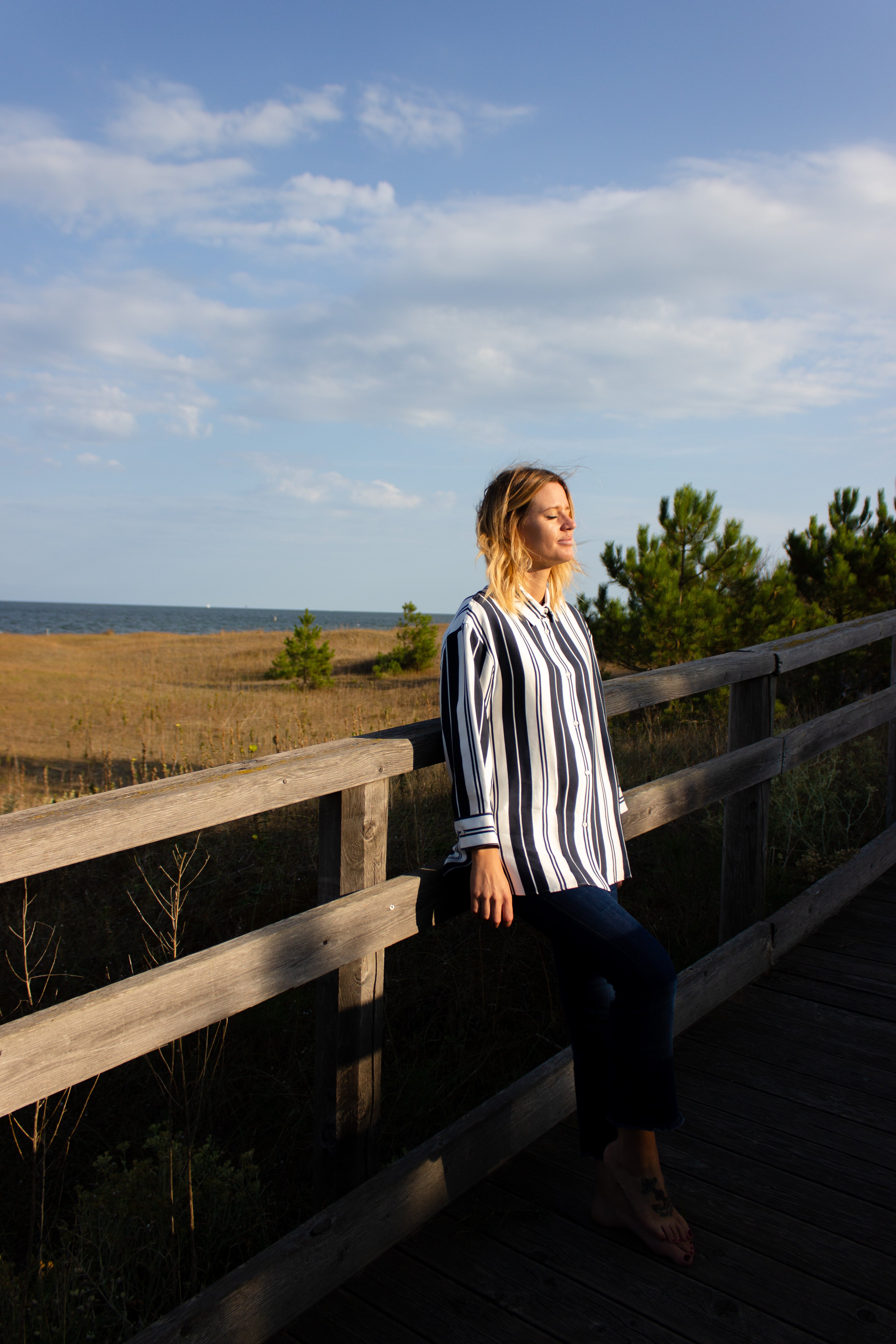 Camicia a righe verticali