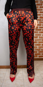 Pantaloni jogger a fiori