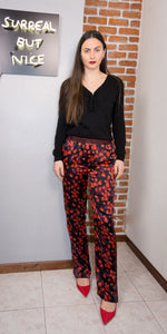 Pantaloni jogger a fiori